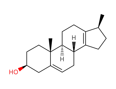 Molecular Structure of 82309-44-2 (17β-methyl-18-norandrosta-5,13-diene-3β-ol)