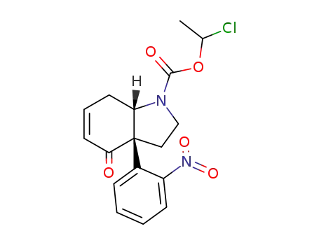 (3aR,7aS)-3a-(2-Nitro-phenyl)-4-oxo-2,3,3a,4,7,7a-hexahydro-indole-1-carboxylic acid 1-chloro-ethyl ester
