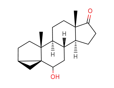 Molecular Structure of 1028084-93-6 ((1aR,3aR,3bS,5aS,8aS,8bR,10aR)-10-Hydroxy-3a,5a-dimethyl-tetradecahydro-cyclopenta[a]cyclopropa[2,3]cyclopenta[1,2-f]naphthalen-6-one)