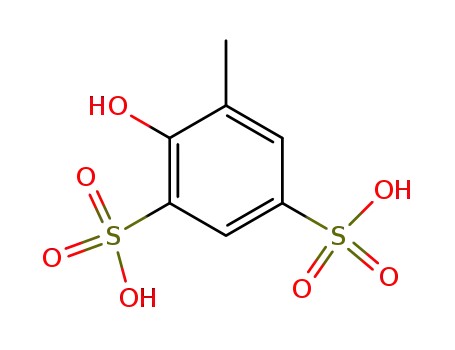 Molecular Structure of 71552-44-8 (2-hydroxy-toluene-3,5-disulfonic acid)