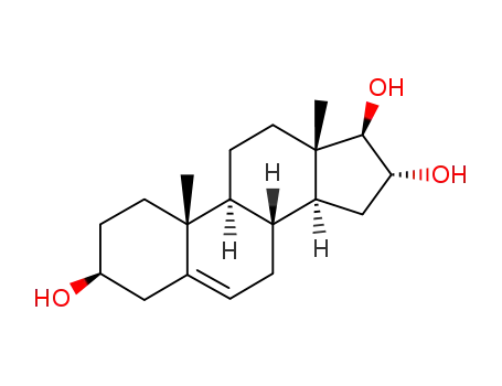 Molecular Structure of 4150-30-5 (5-ANDROSTENE-3B,16A,17B-TRIOL)