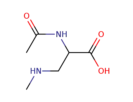 Molecular Structure of 119945-11-8 (Alanine, N-acetyl-3-(methylamino)- (9CI))