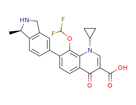 3-Quinolinecarboxylicacid,1-cyclopropyl-8-(difluoromethoxy)-7-[(1R)-2,3-dihydro-1-methyl-1H-isoindol-5-yl]-1,4-dihydro-4-oxo-