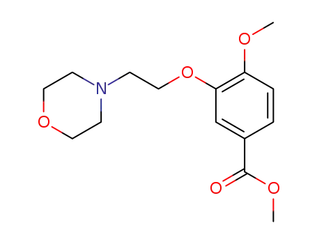 Molecular Structure of 250726-35-3 (4-Methoxy-3-(2-morpholin-4-yl-ethoxy)benzoic acid methyl ester)