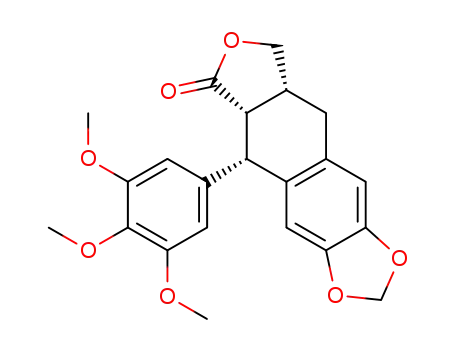 Furo[3',4':6,7]naphtho[2,3-d]-1,3-dioxol-6- (5aH)-one,5,8,8a,9-tetrahydro-5-(3,4,5- trimethoxyphenyl)-,(5S,5aS,8aR)- 