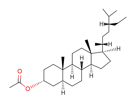 Molecular Structure of 143120-49-4 (5α-stigmastanyl-(3α)-acetate)