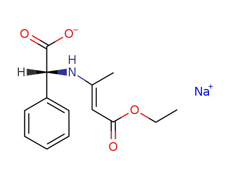Benzeneacetic acid, a-[(3-ethoxy-1-methyl-3-oxo-1-propenyl)amino]-,monosodium salt, (aR)- (9CI)