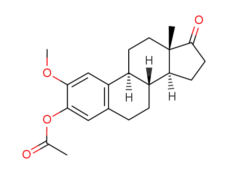 Molecular Structure of 83649-26-7 (2-methoxy-17-oxoestra-1(10),2,4-trien-3-yl acetate)