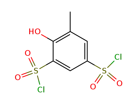 Molecular Structure of 90084-63-2 (2-hydroxy-toluene-3,5-disulfonyl chloride)