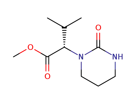 Molecular Structure of 192725-85-2 ((S)-3-Methyl-2-(2-oxo-tetrahydro-pyrimidin-1-yl)-butyric acid methyl ester)