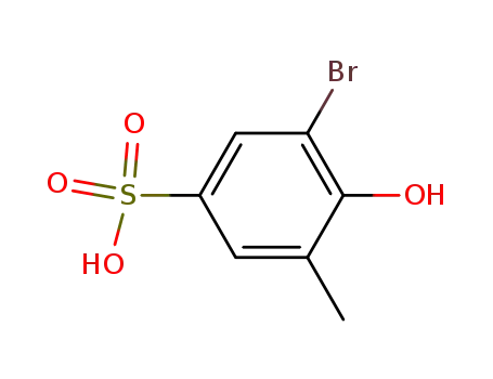 Molecular Structure of 85911-53-1 (5-bromo-6-hydroxy-toluene-3-sulfonic acid)