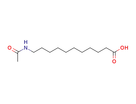 Molecular Structure of 106738-27-6 (Undecanoic acid, 11-(acetylamino)-)