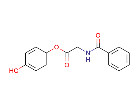 Molecular Structure of 138506-49-7 (Glycine, N-benzoyl-, 4-hydroxyphenyl ester)
