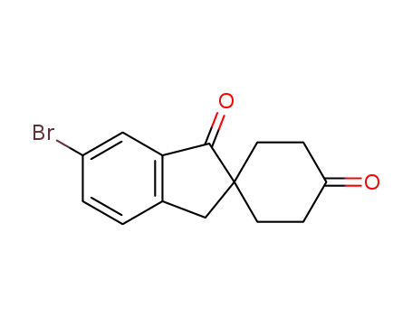 Molecular Structure of 1245514-96-8 (6-bromospiro[3H-indene-2,4'-cyclohexane]-1,1'-dione)