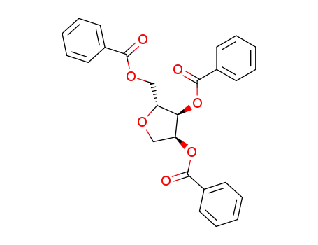 Molecular Structure of 55018-48-9 (2,3,5-tri-O-benzoyl-1-deoxy-D-ribofuranose)