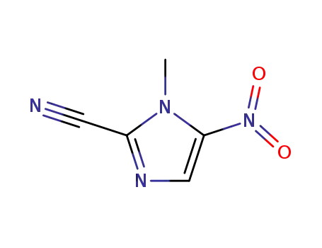 Molecular Structure of 1615-42-5 (1-methyl-2-cyano-5-nitro-imidazole)