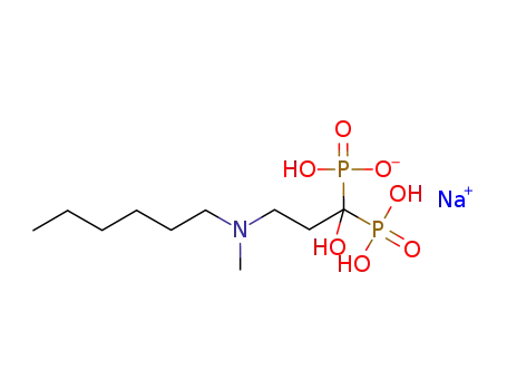 Phosphonic acid,P,P'-[1-hydroxy-3-(methylpentylamino)propylidene]bis-, sodium salt (1:1)