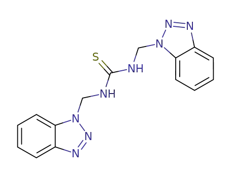 Molecular Structure of 28539-03-9 (N,N'-bis<(1H-benzotriazole-1-yl)methyl>thiourea)