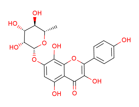 4H-1-Benzopyran-4-one,7-[(6-deoxy-α-L-mannopyranosyl)oxy]-3,5,8-trihydroxy-2-(4-hydroxyphenyl)-