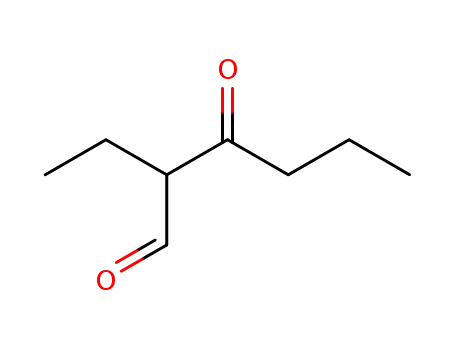 Molecular Structure of 27970-84-9 (Hexanal, 2-ethyl-3-oxo-)