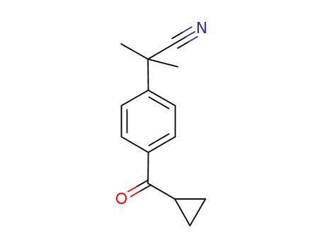 Molecular Structure of 169280-06-2 (2-(4-cyclopropanecarbonyl-phenyl)-2-methyl-propionitrile)