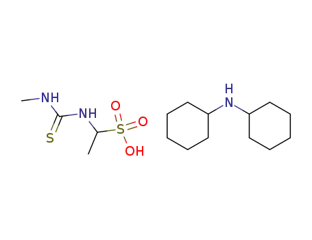 Molecular Structure of 119304-53-9 (Dicyclohexyl-amine; compound with 1-(3-methyl-thioureido)-ethanesulfonic acid)