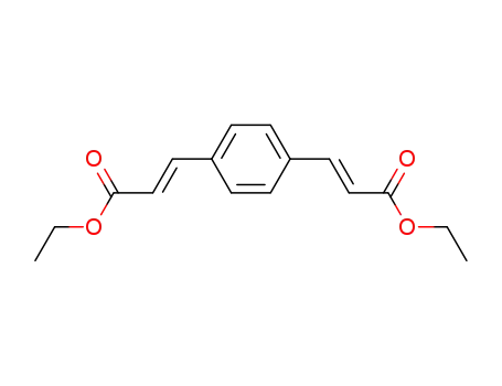 Molecular Structure of 23746-57-8 (2-Propenoic acid, 3,3'-(1,4-phenylene)bis-, diethyl ester, (E,E)-)