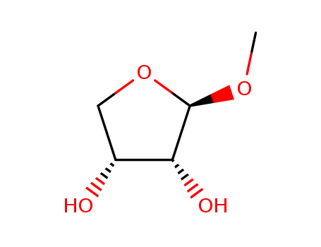 Molecular Structure of 53109-84-5 (methyl β-D-erythrofuranoside)