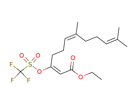 ethyl 3-(((trifluoromethyl)sulfonyl)oxy)-7,11-dimethyldodeca-2(E),6(Z),10-trienoate