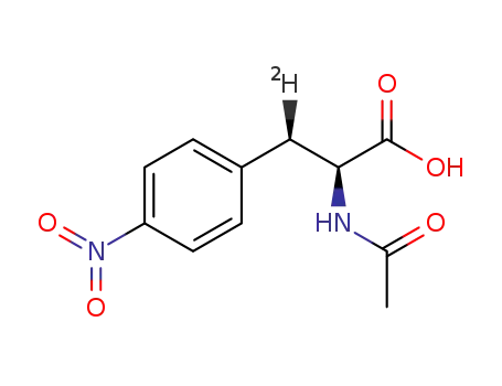 Molecular Structure of 1627100-31-5 ((S)-2-acetamido-3-[<sup>2</sup>H]-3(4-nitrophenyl)propanoic acid)