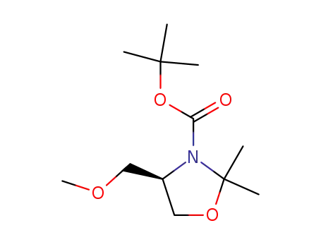 Molecular Structure of 721928-19-4 (tert-butyl (R)-4-(methoxymethyl)-2,2-dimethyloxazolidine-3-carboxylate)