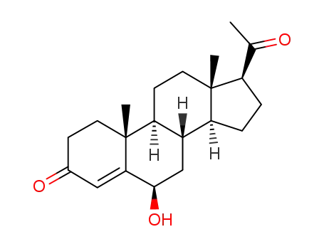 Molecular Structure of 604-19-3 (4-PREGNEN-6-BETA-OL-3,20-DIONE)