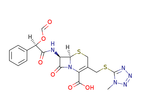 5-Thia-1-azabicyclo[4.2.0]oct-2-ene-2-carboxylicacid,7-[[(2R)-(formyloxy)phenylacetyl]amino]-3-[[(1-methyl-1H-tetrazol-5-yl)thio]methyl]-8-oxo-,(6R,7R)- (9CI)