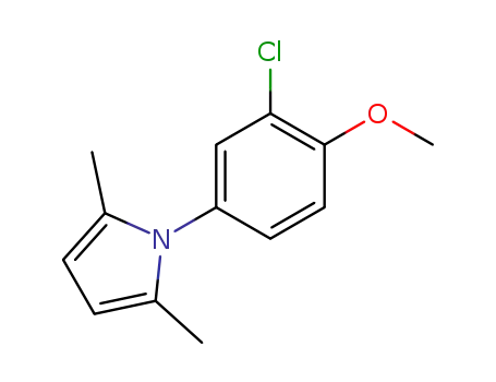 Molecular Structure of 217314-34-6 (1-(3-chloro-4-methoxyphenyl)-2,5-dimethyl-1H-pyrrole)