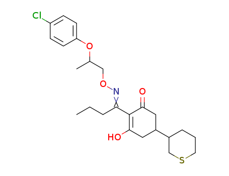 2-Cyclohexen-1-one,2-[1-[[2-(4-chlorophenoxy)propoxy]imino]butyl]-3-hydroxy-5-(tetrahydro-2H-thiopyran-3-yl)-