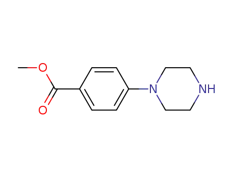 Molecular Structure of 163210-97-7 (METHYL 4-(PIPERAZIN-1-YL)BENZOATE)