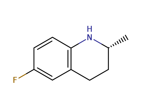 Quinoline, 6-fluoro-1,2,3,4-tetrahydro-2-methyl-, (2R)-