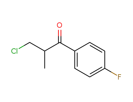 Molecular Structure of 58472-46-1 (1-Propanone, 3-chloro-1-(4-fluorophenyl)-2-methyl-)