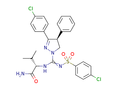 (S)-2-((S)-3-(4-chlorophenyl)-N’-((4-chlorophenyl)sulfonyl)-4-phenyl-4,5-dihydro-1H-pyrazole-1-carboximidamido)-3-methylbutanamide