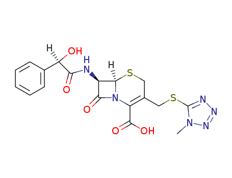 7-[(2-Hydroxy-2-phenylacetyl)amino]-3-[(1-methyltetrazol-5-yl)sulfanylmethyl]-8-oxo-5-thia-1-azabicyclo[4.2.0]oct-2-ene-2-carboxylic acid