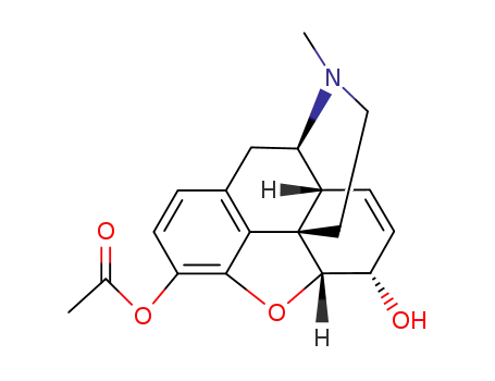 Molecular Structure of 5140-28-3 (O(3)-monoacetylmorphine)