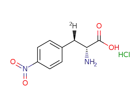 Molecular Structure of 1627101-69-2 ((R)-2-amino-3[(R)-<sup>2</sup>H]-3(4-nitrophenyl)propanoic acid hydrochloride)
