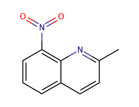 Molecular Structure of 881-07-2 (2-METHYL-8-NITROQUINOLINE)