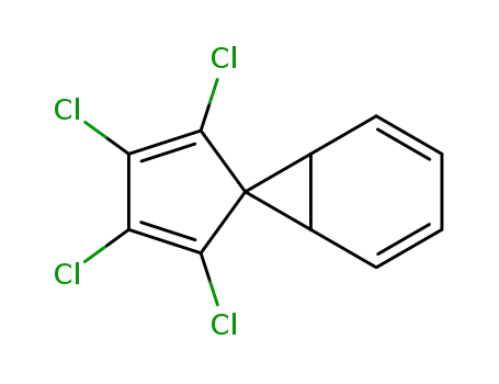 Molecular Structure of 33604-49-8 (2,3,4,5-Tetrachlorspiro<cyclopenta-2,4-dien-1,7'-norcara-2',4'-dien>)