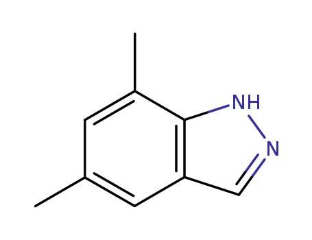 Molecular Structure of 43067-41-0 (5,7-DIMETHYL-1H-INDAZOLE)