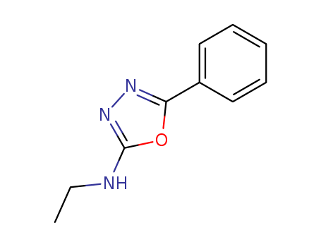 Molecular Structure of 1617-98-7 (1,3,4-Oxadiazol-2-amine, N-ethyl-5-phenyl-)