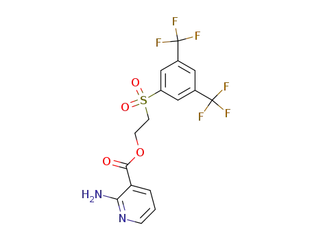 Molecular Structure of 548740-14-3 (2-[3,5-bis(trifluoromethyl)phenylsulfonyl]ethyl 2-aminonicotinate)