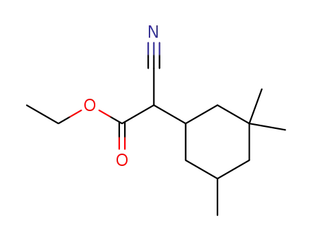 Molecular Structure of 114183-27-6 (ethyl 3,3,5-trimethylcyclohexylcyanoacetate)
