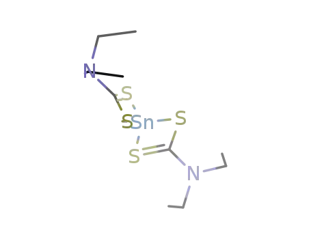 Molecular Structure of 16248-90-1 (Bis(diethyldithiocarbamic acid) tin(II) salt)