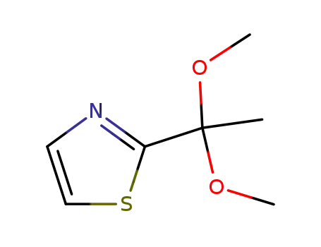 Molecular Structure of 200440-13-7 (Thiazole, 2-(1,1-diMethoxyethyl)-)